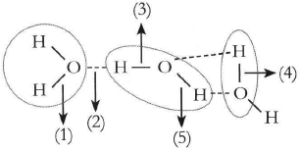 Perhatikan gambar ilustrasi tentang gaya intra dan antar-molekul berikut. lkatan kovalen dan ikatan hidrogen ditunjukkan oleh nomor ...