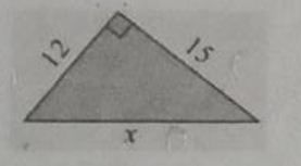 Gunakan teorema Pythagoras untuk menentukan nilai yang belum diketahui pada masing-masing gambar berikut.