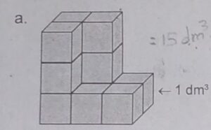 Tentukan volume bangun ruang berdasarkan volume kubus satuan berikut ini!