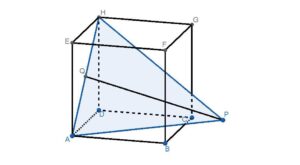 diketahui kubus abcd. efgh dengan panjang rusuk 15 cm. titik p terletak pada perpanjangan dc sehingga dc:cp=3:1.jarak titik p terhadap garis AH adalah​