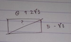 a. Hitung panjang diagonal persegi panjang tersebut !